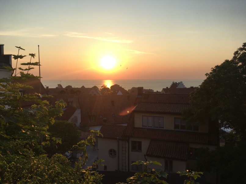 Coucher de soleil à Visby