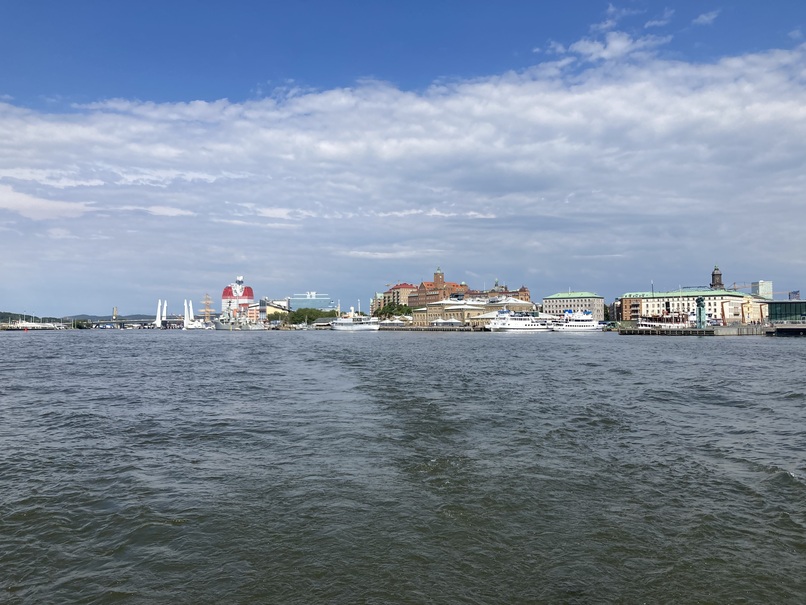 Göteborg vue depuis le fleuve Göta älv