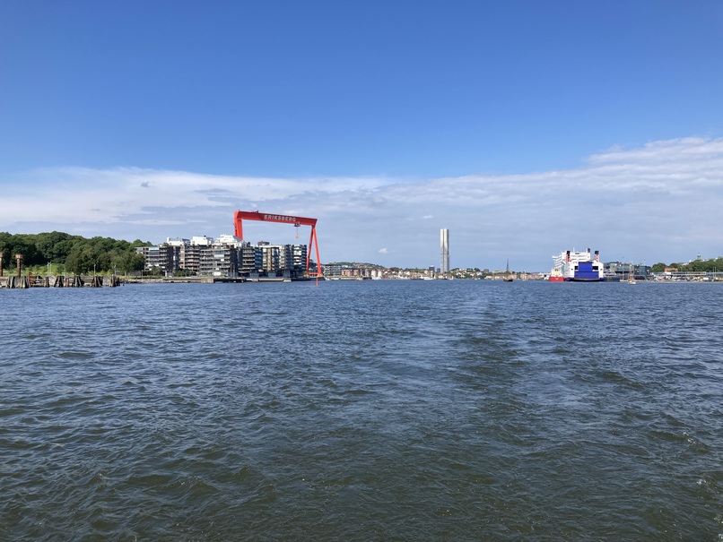 Göteborg vue depuis le fleuve Göta älv