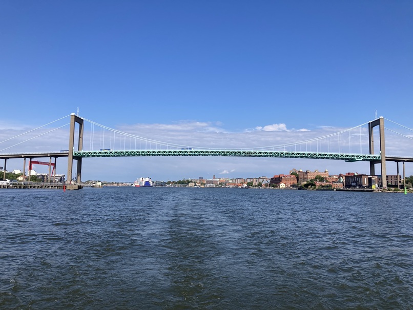 Göteborg vue depuis le fleuve Göta älv